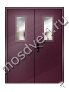 Противопожарная дверь со скрытыми петлями двухстворчатая со стеклом - купить от производителя Мосдвери Противопожарная дверь со скрытыми петлями двухстворчатая со стеклом